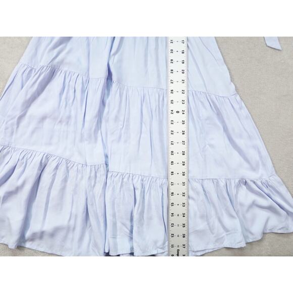 Fashion Womens Light Blue One Shoulder Tie Sundress Size M - Picture 7 of 11
